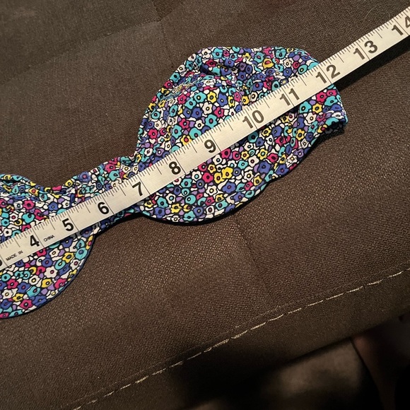 Aeropostale - Blue Floral Bandeau Bikini Top - Picture 2 of 4